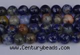 CSO510 15.5 inches 4mm round orange sodalite beads wholesale