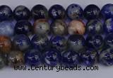 CSO511 15.5 inches 6mm round orange sodalite beads wholesale