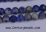 CSO520 15.5 inches 4mm round matte orange sodalite beads wholesale