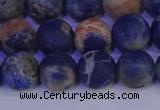 CSO523 15.5 inches 10mm round matte orange sodalite beads wholesale