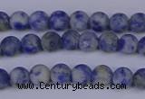 CSO530 15.5 inches 4mm round matte African sodalite beads wholesale