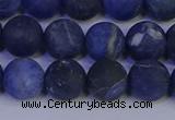 CSO544 15.5 inches 12mm round matte sodalite beads wholesale