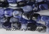 CSO55 15.5 inches 4*6mm nuggets sodalite gemstone beads