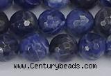 CSO561 15.5 inches 10mm faceted round sodalite gemstone beads