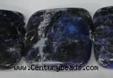 CSO57 15.5 inches 35*35mm square sodalite gemstone beads