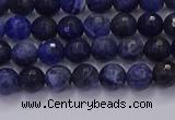 CSO600 15.5 inches 4mm faceted round sodalite gemstone beads