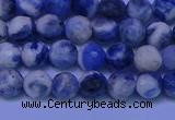 CSO621 15.5 inches 6mm faceted round AB grade sodalite beads