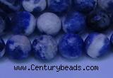 CSO623 15.5 inches 10mm faceted round AB grade sodalite beads