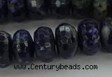 CSO665 15.5 inches 8*14mm faceted rondelle sodalite gemstone beads