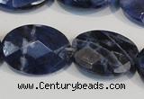 CSO68 15.5 inches 13*18mm faceted oval sodalite gemstone beads wholesale