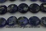 CSO705 15.5 inches 10mm faceted coin sodalite gemstone beads