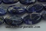 CSO717 15.5 inches 12*16mm faceted oval sodalite gemstone beads