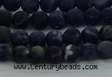 CSO811 15.5 inches 6mm round matte sodalite gemstone beads