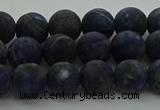 CSO812 15.5 inches 8mm round matte sodalite gemstone beads