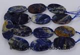 CSO820 15.5 inches 30*50mm - 32*52mm oval orange sodalite beads