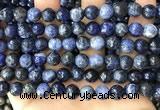 CSO847 15 inches 8mm faceted round sodalite beads wholesale