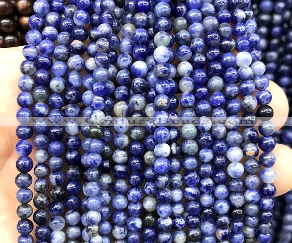 CSO931 15 inches 4mm round sodalite beads wholesale