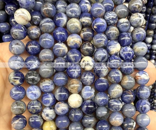 CSO952 15 inches 8mm round orange sodalite beads wholesale