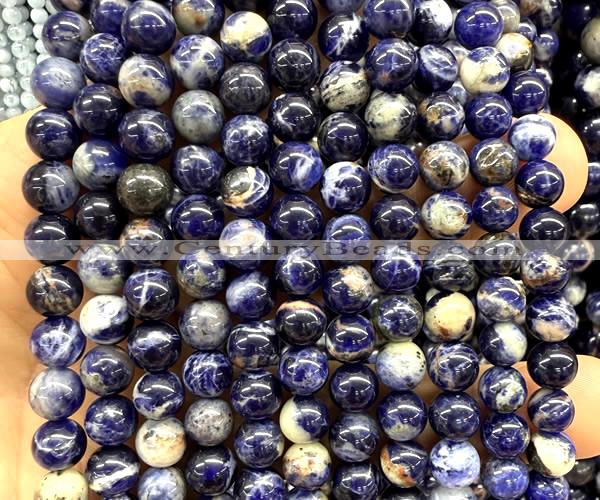CSO957 15 inches 8mm round orange sodalite gemstone beads