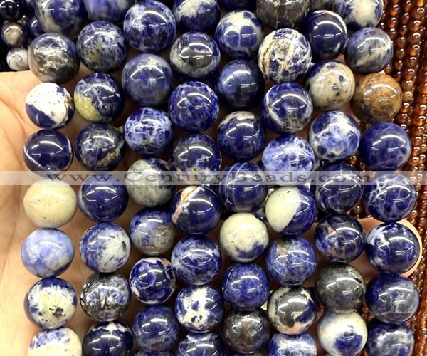 CSO959 15 inches 12mm round orange sodalite gemstone beads