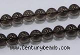 CSQ101 15.5 inches 8mm round grade AA natural smoky quartz beads