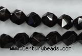 CSQ353 15.5 inches 10mm faceted nuggets smoky quartz beads