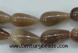 CSS202 15.5 inches 10*12mm teardrop natural sunstone beads