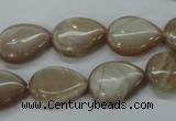 CSS220 15.5 inches 13*18mm flat teardrop natural sunstone beads