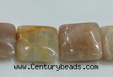 CSS259 15.5 inches 20*20mm square natural sunstone beads