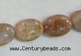 CSS261 15.5 inches 15*20mm oval natural sunstone beads