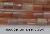 CSS266 15.5 inches 5*8mm tube sunstone beads wholesale