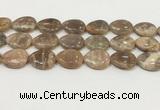 CSS410 15.5 inches 18*25mm flat teardrop sunstone beads wholesale