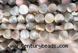 CSS436 15.5 inches 14mm twisted coin sunstone beads wholesale