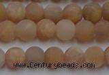 CSS651 15.5 inches 6mm round matte sunstone beads wholesale