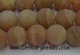 CSS653 15.5 inches 10mm round matte sunstone beads wholesale