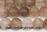 CSS800 15 inches 6mm round rainbow sunstone beads