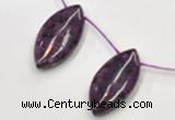 CSU23 20*40mm flat rice AB grade dyed natural sugilite beads