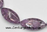 CSU24 AB grade 20*40mm flat rice dyed natural sugilite beads