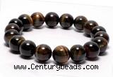 CTB03 7 inches 10mm round blue tiger eye stretch bracelet