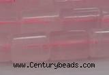 CTB103 15.5 inches 11*15mm faceted tube rose quartz beads