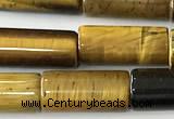 CTB1037 15 inches 8*16mm - 8*18mm tube yellow tiger eye beads