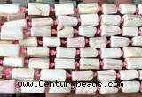 CTB1230 8*12mm - 8*14mm faceted tube pink queen conch shell beads