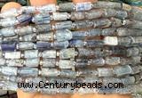 CTB1281 15 inches 6*10mm - 8*10mm faceted tube kyanite beads