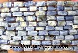 CTB1282 15 inches 6*10mm - 8*10mm faceted tube kyanite beads