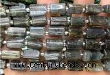 CTB1293 15 inches 6*10mm - 8*12mm faceted tube labradorite beads