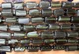 CTB1294 15 inches 6*10mm - 8*12mm faceted tube tektite beads