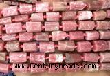 CTB1299 15 inches 6*10mm - 8*12mm faceted tube fowlerite beads