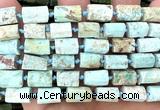 CTB1312 15 inches 6*10mm - 8*12mm faceted tube chrysotine beads