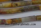 CTB316 15.5 inches 4*13mm tube crazy lace agate beads wholesale