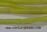 CTB323 15.5 inches 4*13mm tube lemon jade beads wholesale